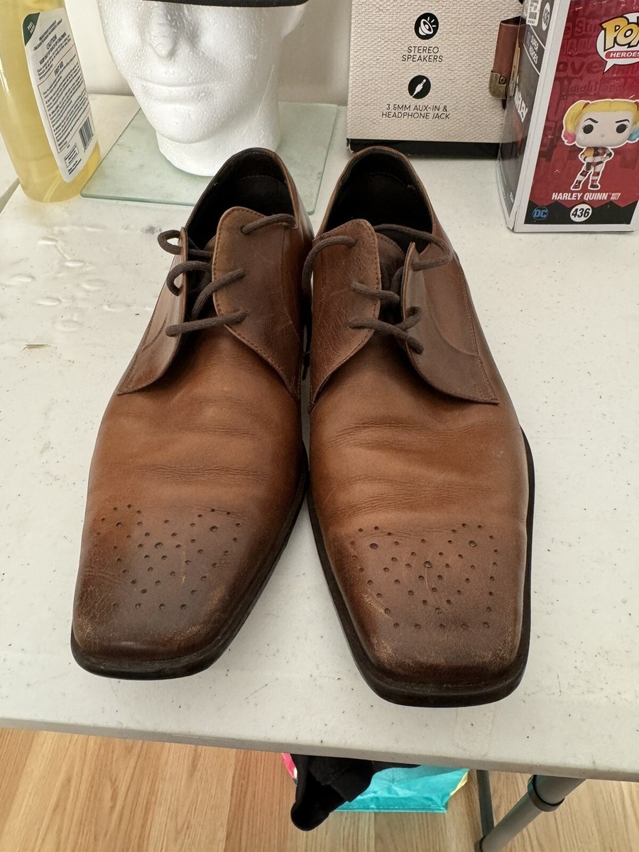 Kenneth Cole Brown Leather Dress Shoes sz 9.5 Shop Tully Cognac Leather Cap Toe Oxford | Kenneth Cole main image 4