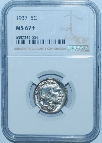 1937 NGC MS67+ Buffalo Nickel