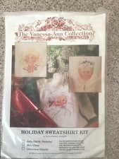 Holiday Sweatshirt Kit Mrs. Claus Cross Stitch The Vanessa-Ann Collection
