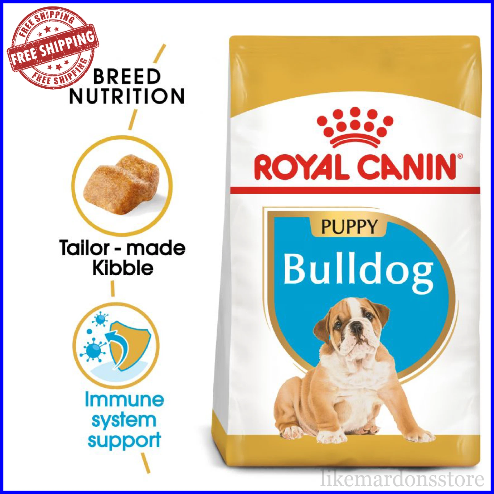 ROYAL CANIN Bulldog Puppy 12KG & 24KG Dry Dog Food Balanced Healthy Development