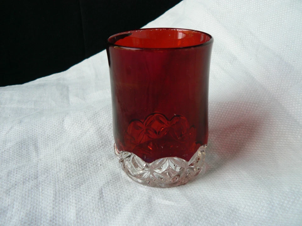 Hero Tumbler ruby stained and Clear #700 West Virginia Glass Co. 1894.EAPG - Image 2 of 4