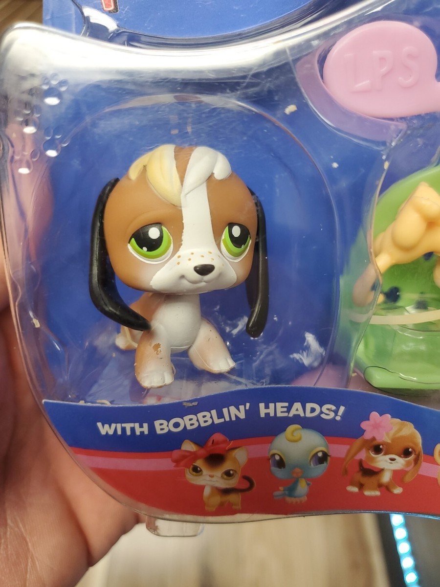 リトルドック114 Littlest Pet Shop #113 Brown White Beagle Dog #114 Orange