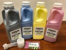 (400g x 4) Toner Refill for use in OKI C911, C911dn model only + 4 Chips (24k)