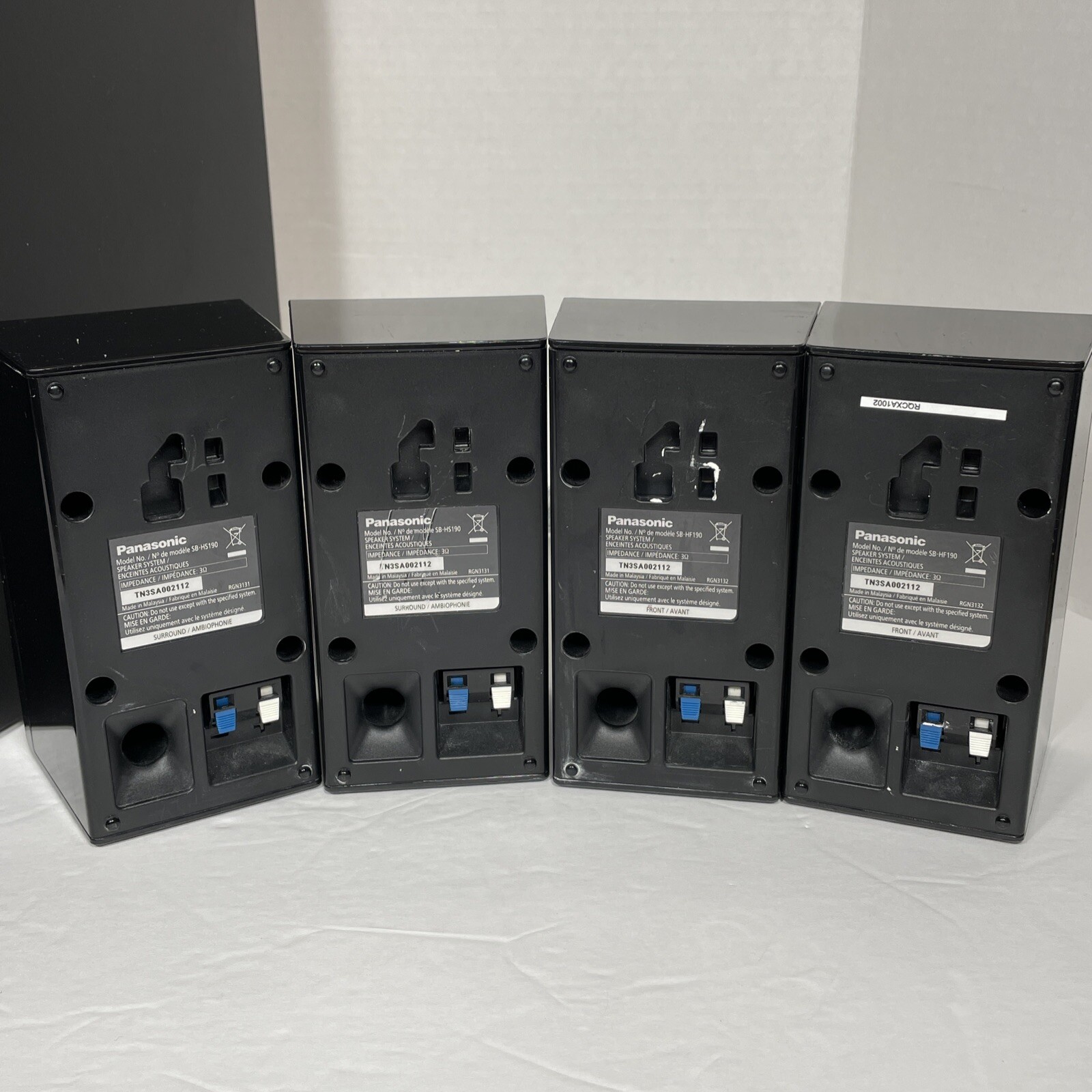 Panasonic Home Theater Speaker System SBHW190 Subwoofer HF190 HS190