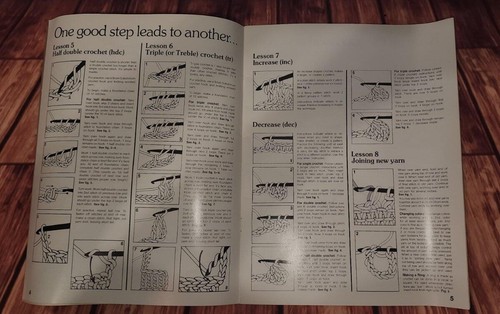 Vintage The "I Taught Myself to Crochet" Book No 7702 by Boye - Picture 3 of 5