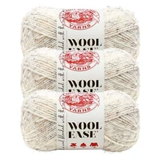 (3 Pack) Lion Brand Yarn 620-402 Wool-Ease Yarn, Wheat