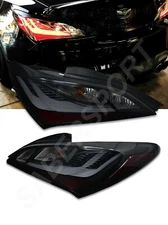 Set of Pair Black Smoke LED Taillights for 2010-2016 Hyundai Genesis Coupe
