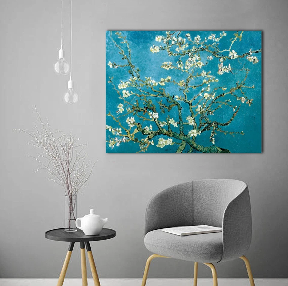Van Gogh Almond Blossom Stretched Canvas Print Framed Wall Art Home Decor - image 2 of 4