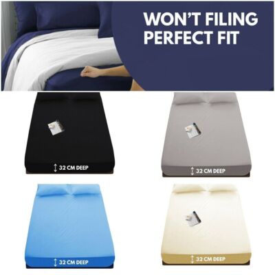 Thermo Flanelett weich gebürstet 100 % Baumwolle Spannbettlaken 32 cm extra tief