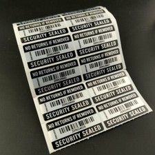Warranty Void Stickers Tamper Proof Barcode Labels Tamper Evident Seals 2" x 1"