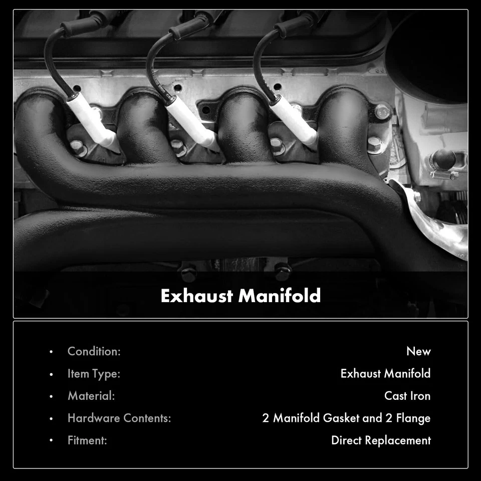 Nuevo colector de escape con junta para camioneta Nissan 1995-1997 D21 1990-1994 L4 2,4 L Foto 2 de 4