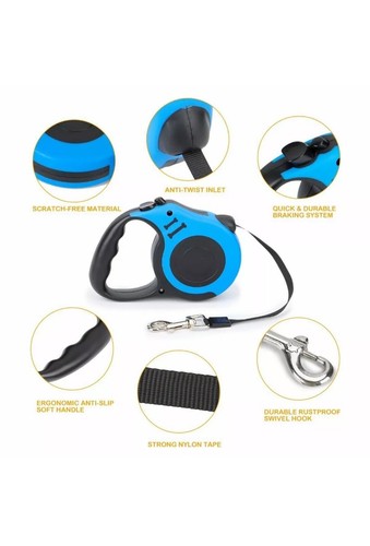 16.5FT Automatic Retractable Dog Leash Pet Collar Automatic Walking Lead Free US - Bild 5 von 7