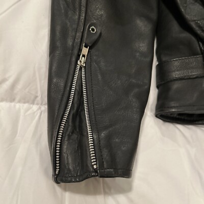 ジャケット・アウター leather jacket 00s VTG Leather 2000 By Bloomerz Women XS Black 💯Leather Biker Jacket