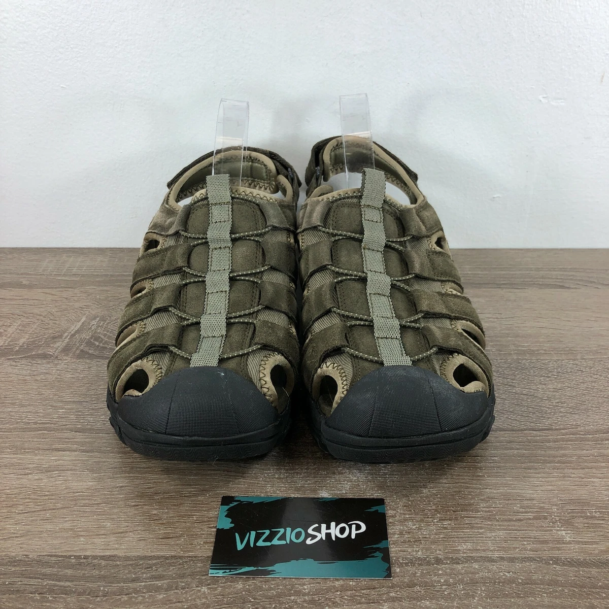 Skechers Garver Selmo Olive Green Closed Toe Sport Sandals Men s