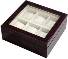IGIMI Wooden Watch Box 6 storage IG-ZERO 66-5W NEW Japan F/S