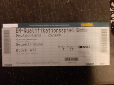 Ticket  Deutschland - Zypern  17.11.2007