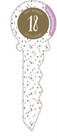 18th Eighteenth Birthday Confetti Signature Key Keepsake Guest Book 36cm x 12cm