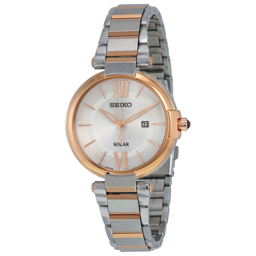 Seiko solar shop rose gold