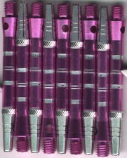2in. 2ba Pink/Silver Aluminum TOP SPIN Dart Shafts: 1 set of 3