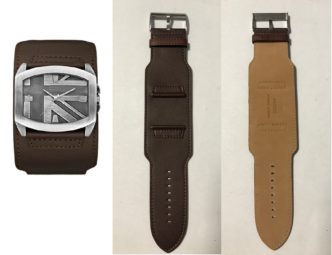 GUESS CINTURINO ORIGINALE IN PELLE MARRONE CON DOPPIA IMPUNTURA 22MM - Foto 6