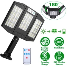 LED Solar Motion Sensor Light Garden Flood Light Outdoor Street Wall Mount Lamp