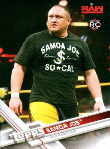 2017 Topps WWE Wrestling Card #83 Samoa Joe Rookie RC  - Picture 1 of 2