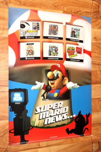 2004 Nintendo Super Mario Kart Golf Ball Donkey Kong Old Game Store Promo Poster - Afbeelding 1 van 9