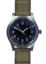 MWC A-11 | 1940's WWII USAAF Pattern | 24 Jewels Auto |  Sapphire Crystal | 50m