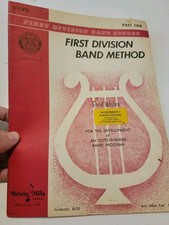 Vintage "First Division Band Method Course" Fred Weber FLUTE Belwin Mills Music