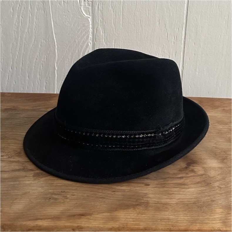 Knox Black Solid Fedora Hat for Men - image 1
