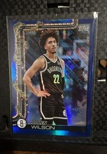 2025-26 Topps Holiday - Jalen Wilson #H11 Holiday Metallic Blue Glitter