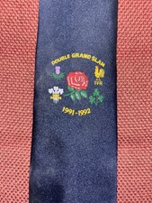 England English Rugby Double Grand Slam 1991-1992 Rugby Vintage Neck Tie