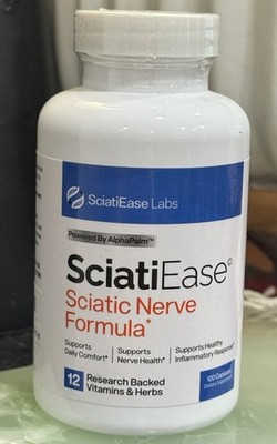 SciatiEase Labs Sciatic Nerve Health Pain Inflammatory Lower Back PEA Exp. 05/27