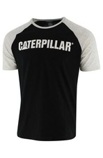 Caterpillar CAT Logo Team Tee T-Shirt Black Grey Men's Size XL NEW