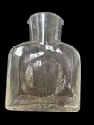 Vintage Blenko Clear Crackle Glass Textured Double Spout Water Decanter