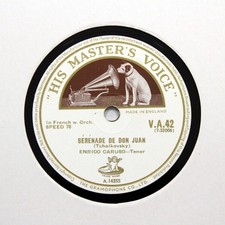 ENRICO CARUSO "Serenade De Don Juan / Serenade Espagnole" (E+) HMV VA-42 [78]