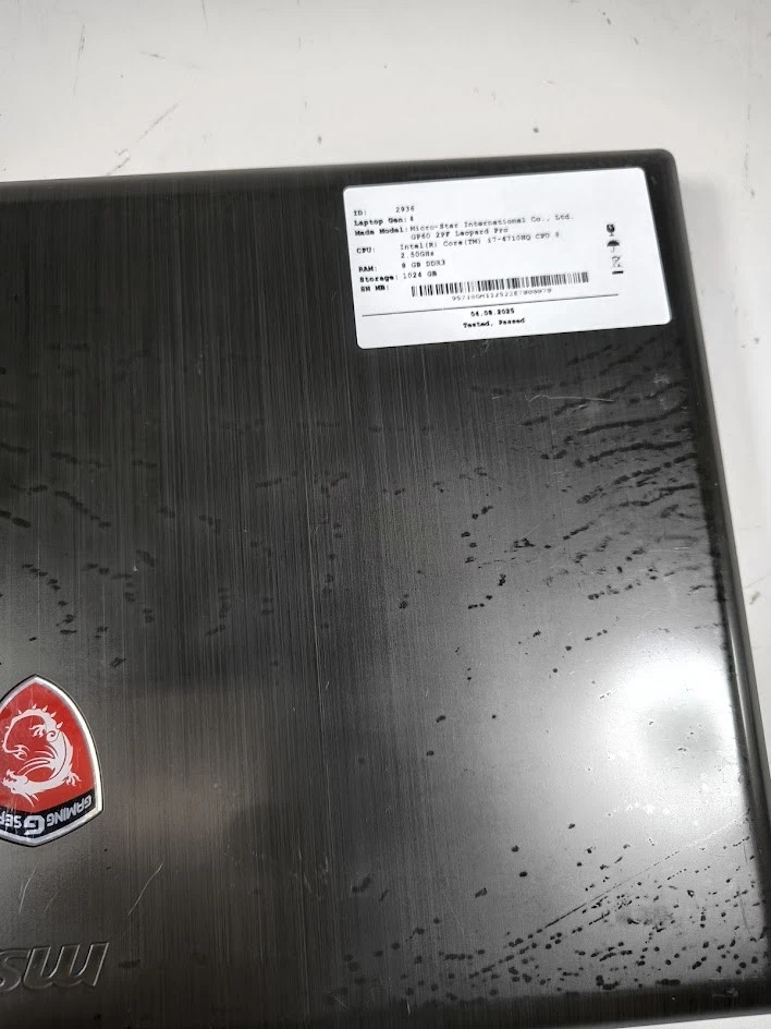 MSI GP60 2PF Leopard Pro - Runderneuert Laptop Kosmetik Kleidung - Bild 3 von 4