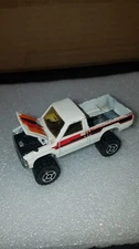 Vintage Majorette 4x4 Toyota Pickup Truck White Orange Damaged