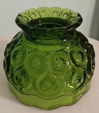 Vintage LE Smith Emerald Green Moon & Stars Fairy Lamp Rare TOP ONLY MINT 4 1/2"