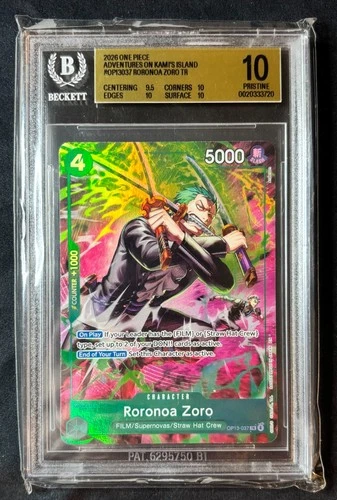 OP15 Roronoa Zoro TR OP13-037 BGS 10 PRISTINE (3-10, 1-9.5)