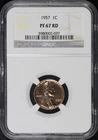 1957 Lincoln Wheat Cent NGC PF-67 RD