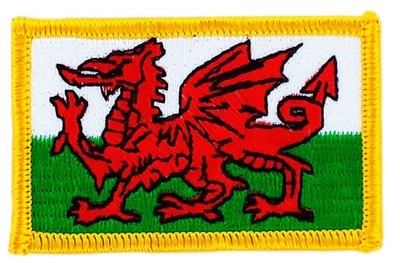 Patch Aufnäher Bestickt Flagge Pays De Galles Walisisch Zum Aufbügeln