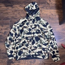 A BATHING APE 1st Camo Cycles hoodie jacket Size L Made In Japan