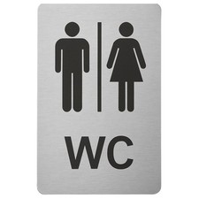 Toilet sign, metal sign  20x30cm  Information sign, metal sign
