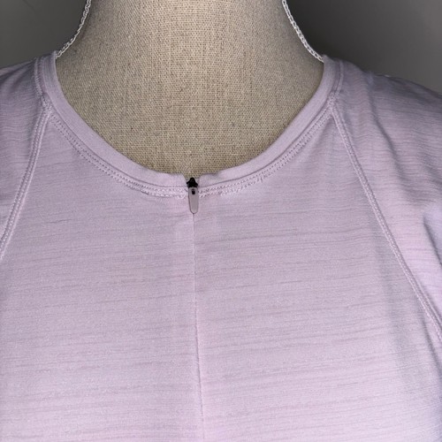 Athleta Pacifica cap sleeve rash guard contoured tank top lilac purple sz Large - Picture 4 of 10