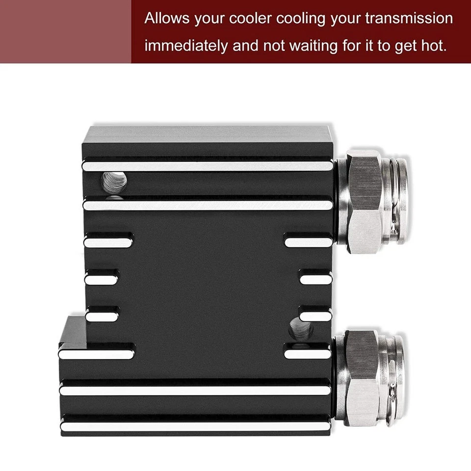 Thermal Bypass Transmission Cooler 1 Pc Auto Parts Black Car Accessories - Image 2 of 4