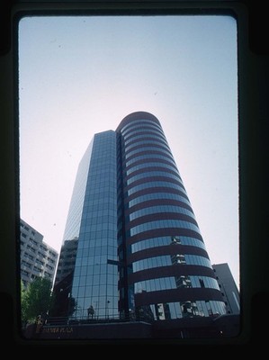 Kodachrome Skyscraper In Sunlight With Glass Reflection James Hammack