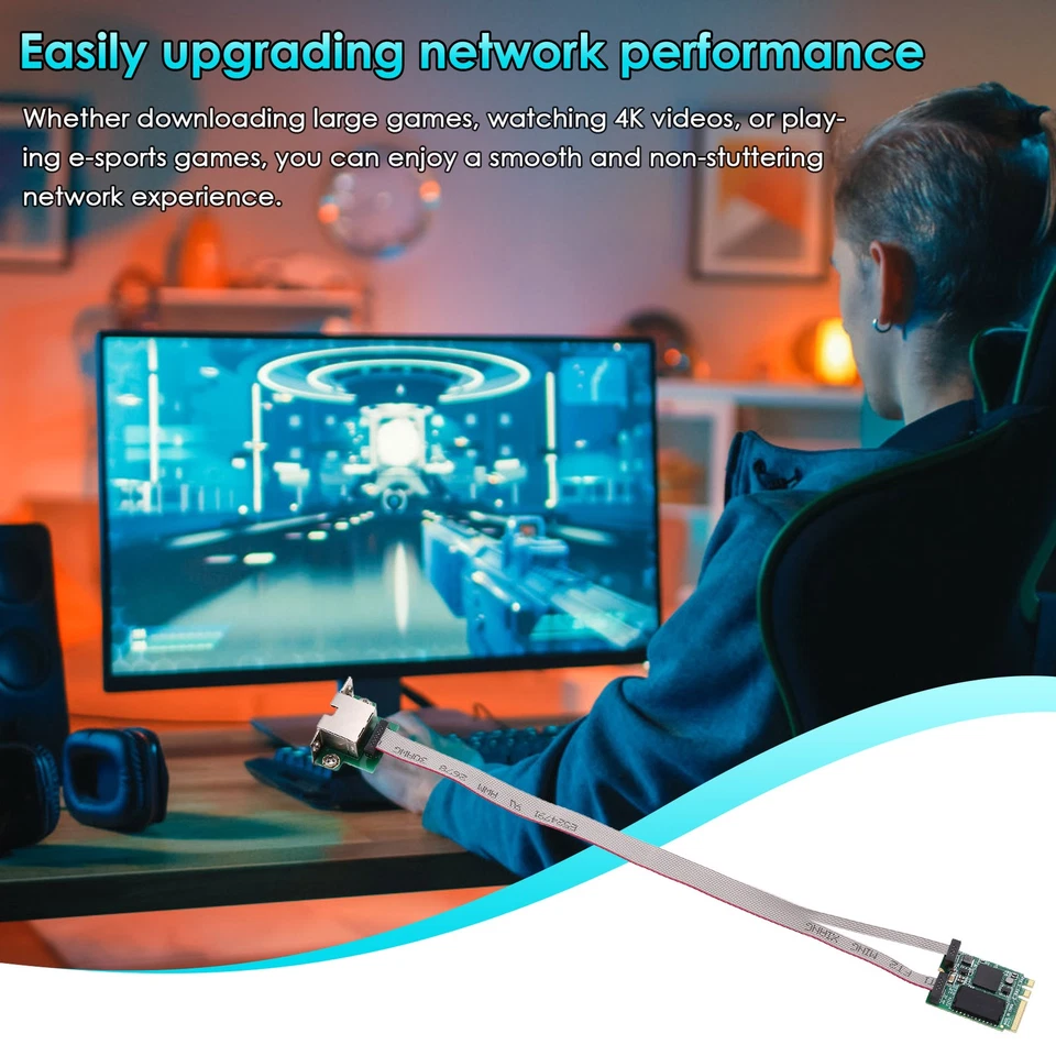 M.2 A+E KEY 5Gbps Gigabit Ethernet Netzwerkkarte RJ45 Port RTL8126 Chip Unt2521 - Bild 3 von 4