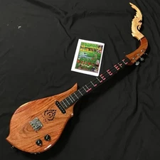 Electric Acoustic Harp Handmade Wood Beautiful pattern Traditional Musical Craft