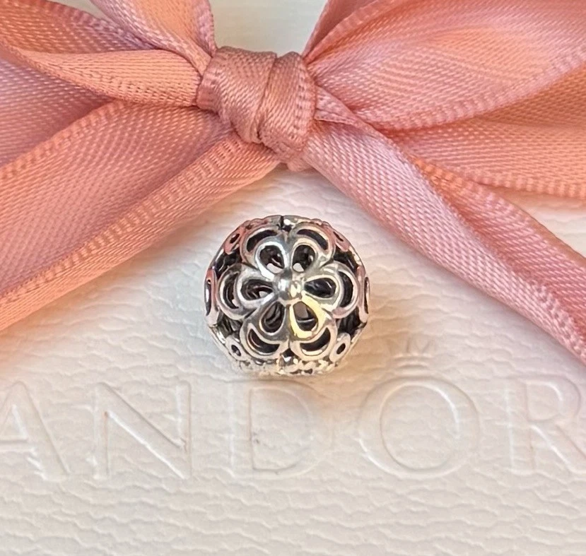 Original Pandora Charm „Apfelblüte“ Oldie 925 Silber #790965